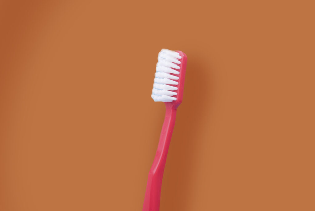 pink tooth brush